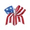 Patriotic Glitter Hair Bow – 4th of July Sequin American Flag Cheer Bow – Red White Blue Sparkly Ribbon Hair Accessory with Elastic Band for Women & Girls Independence Day Party